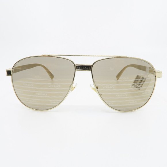 Versace Gold Aviator Logo Lens VE 2209 1252/V3 - Picture 2 of 10